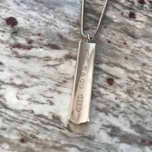 TIFFANY & CO STERLING SILVER 1837 BAR NECKLACE!😍